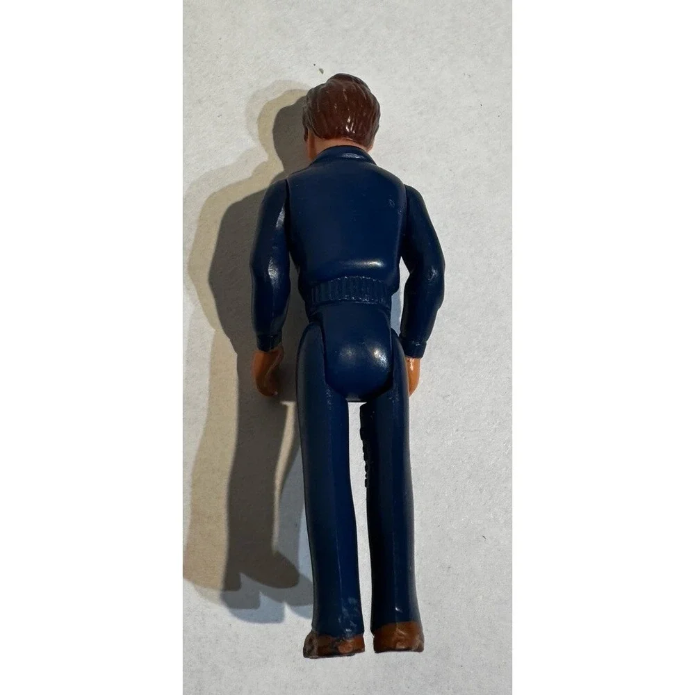 VTG 1985 Fisher Price Adventure People Construx Male Figure Blue Suit 2.75